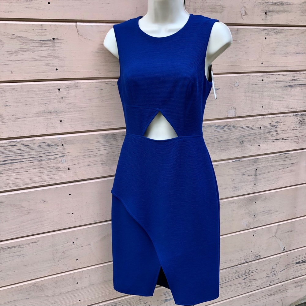NWT BCBG Annabel Cutout Dress Royal Blue Size 0